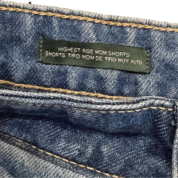 WILD FABLE Highest Rise Mom Shorts, HAPPY Stitched on Back Pocket, Boho Festival - Picture 11 of 13